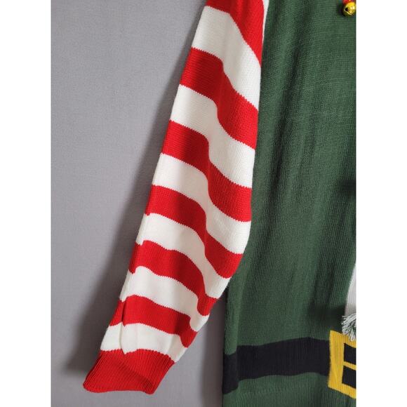 For G and PL Womens Christmas Ugly Knit Elf Sweater Tunic with Hood Large - Picture 4 of 5